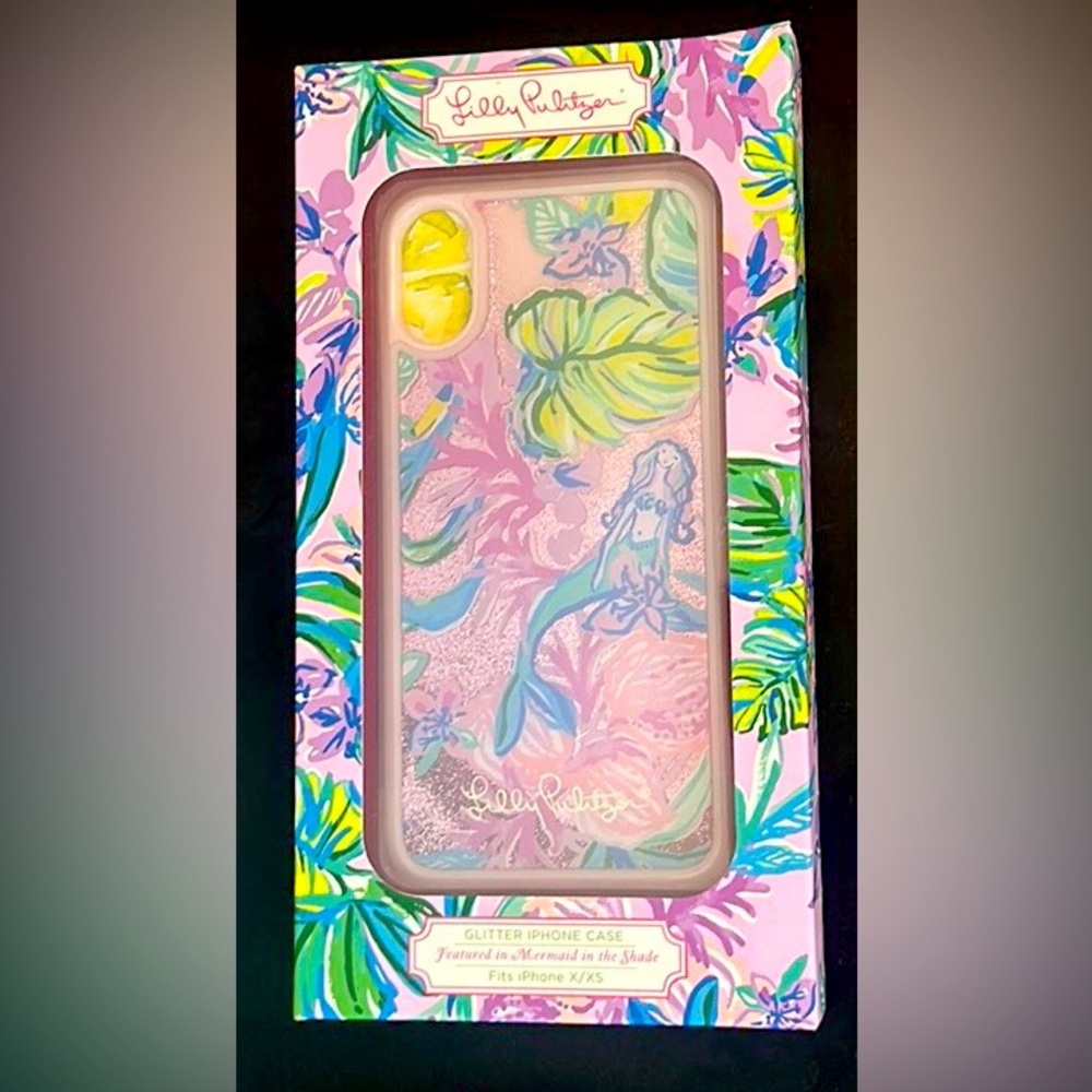 Lilly Pulitzer Glitter iPhone Case "Mermaid in the Shade" fits iPhone X/XS